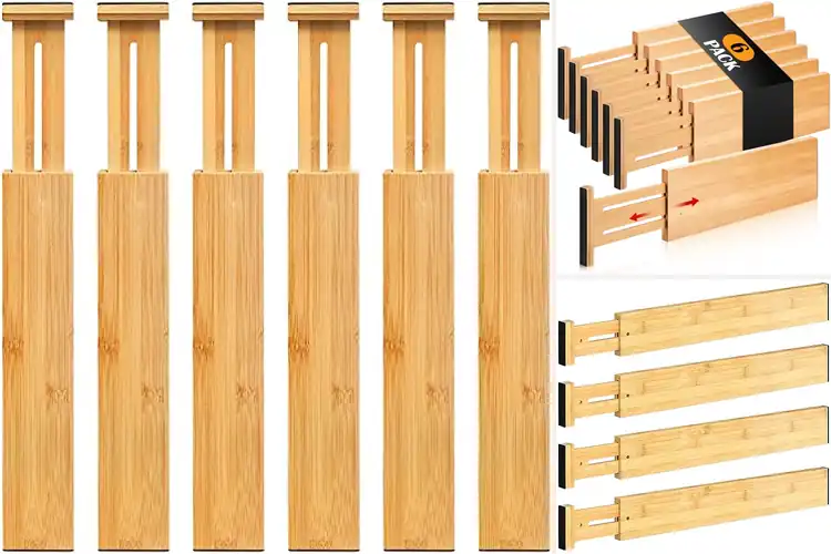 Detailed view of Best Bamboo Drawer Dividers