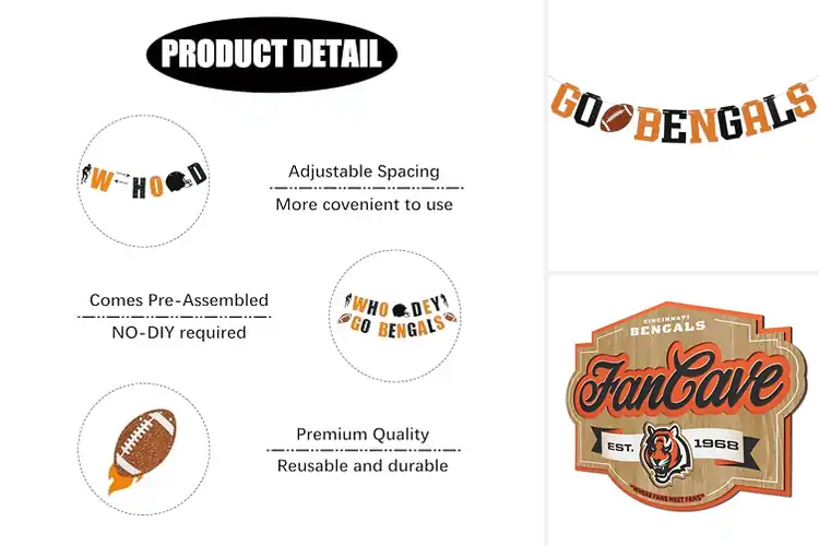 Detailed view of Best Bengals Fan Supplies