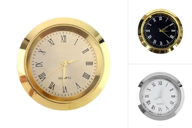 Detailed view of Best Black Roman Numeral Dials For Mini Clocks
