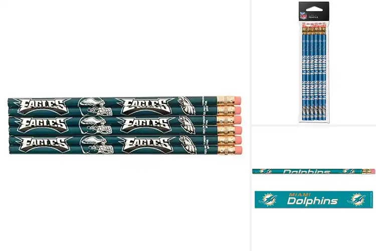 Detailed view of Best NFL Pencils 6 Pack: Show Your Team Pride Daily