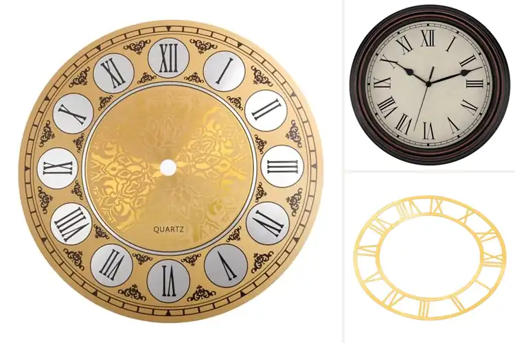 Detailed view of Best Roman Numeral Clock Dial