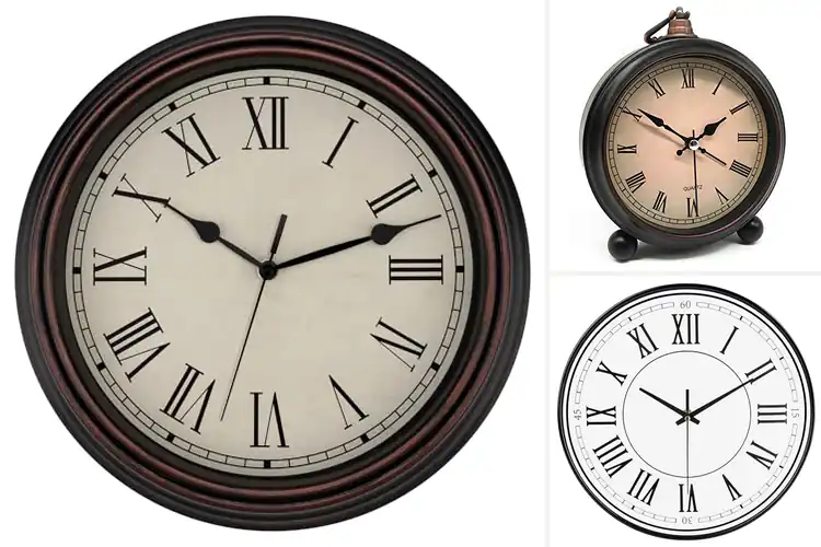Detailed view of Best Roman Numeral Clocks