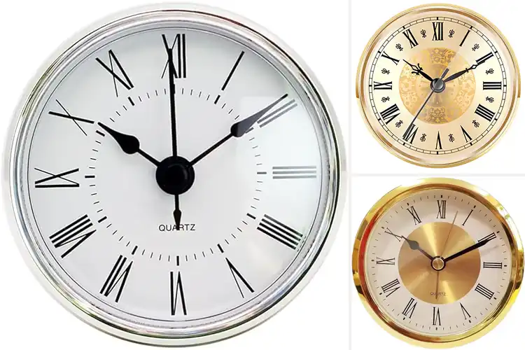 Detailed view of Best Roman Numerals Clock Insert