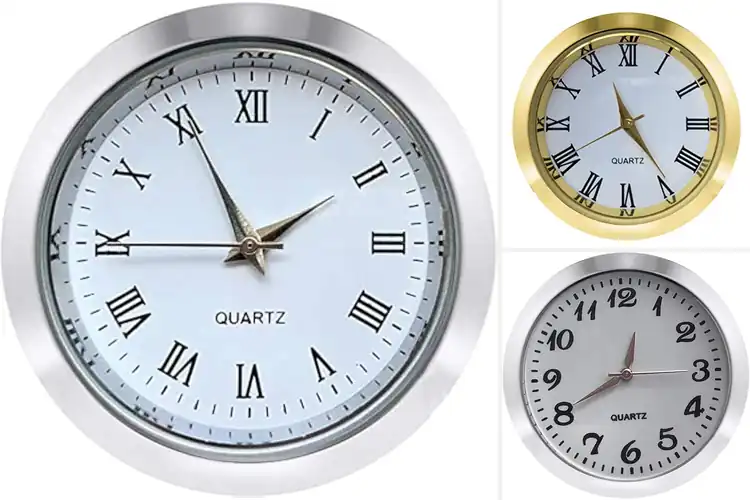 Detailed view of Best Stainless Steel Back Mini Clock Inserts